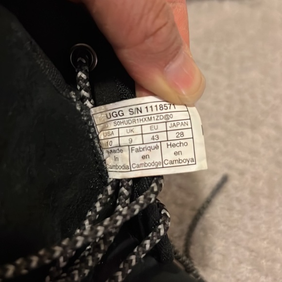 UGG Men’s Neumal waterproof gore-tex fleece sheepskin lined boots Size 10 NEW! - Picture 6 of 7